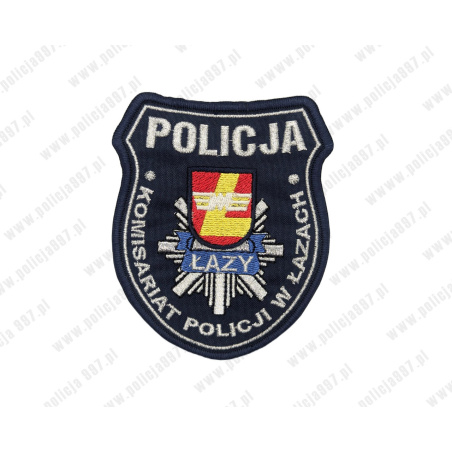 Naszywka komisariat policji - Łazy – Haft na Rzep | Policja997