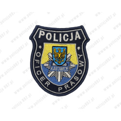 Emblemat Oficer Prasowy Katowice Haftowany na Rzep | Policja997