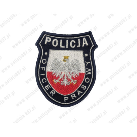 Naszywka oficer prasowy – Haft na Rzep | Policja997