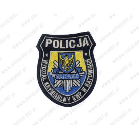 Naszywka KWP wydział kryminalny - Katowice – Haft | Policja997