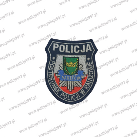 Naszywka POLICJA posterunek Raniżów – Haft na Rzep | Policja997