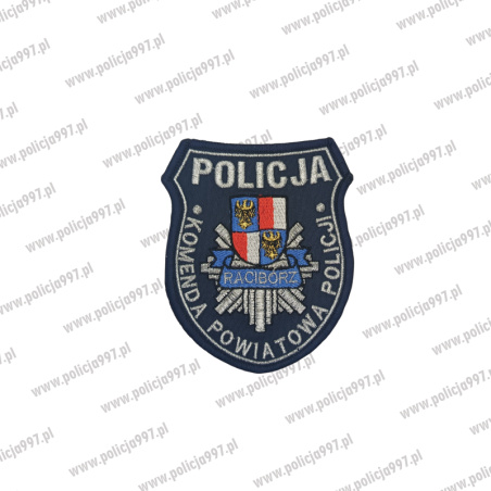 Naszywka POLICJA powiatowa Racibórz – Haft na Rzep | Policja997
