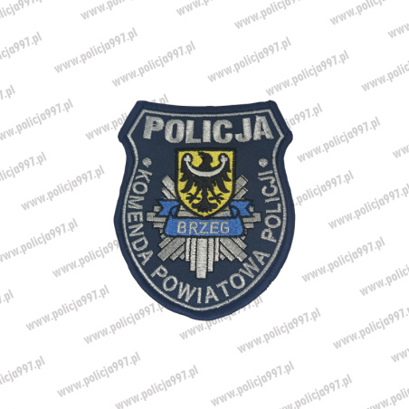 Naszywka komenda powiatowa policji Brzeg – Haft | Policja997