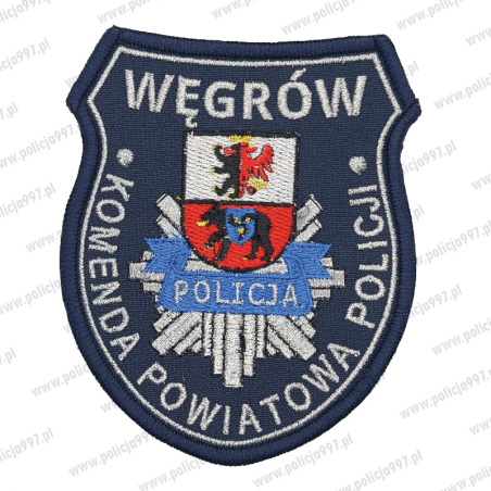 Naszywka komenda powiatowa policji Węgrów – Haft | Policja997