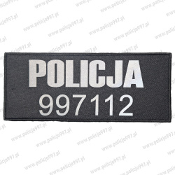 NAPIS ODBLASKOWY POLICJA 24,5x10cm | Haft | Policja997