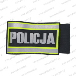 OPASKA NARIAMIENNA NAPIS ODBLASKOWY  ODBLASK POLICJA 14,5x8,5cm | Haft | Policja997