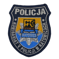 Emblemat Komisariat V Katowice Haftowany na Rzep | Policja997