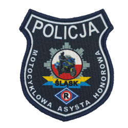 Emblemat Motocyklowa Asysta Honorowa Śląsk Haftowany na Rzep | Policja997