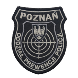 Emblemat OPP Poznań Haftowany na Rzep czarna | Policja997